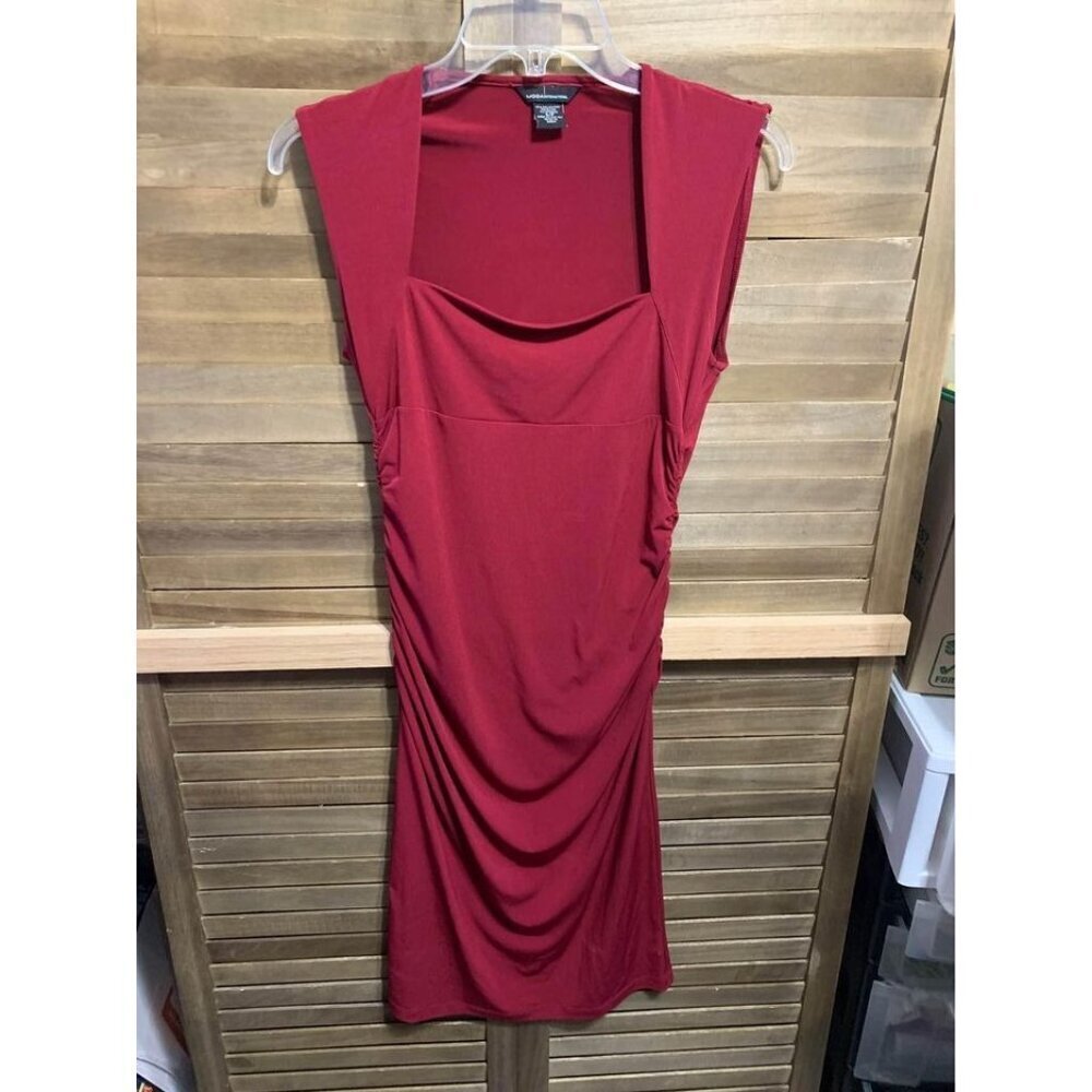 Moda International Dress Business Casaul Party Sexy Tight Y2K Club Red Sz Small